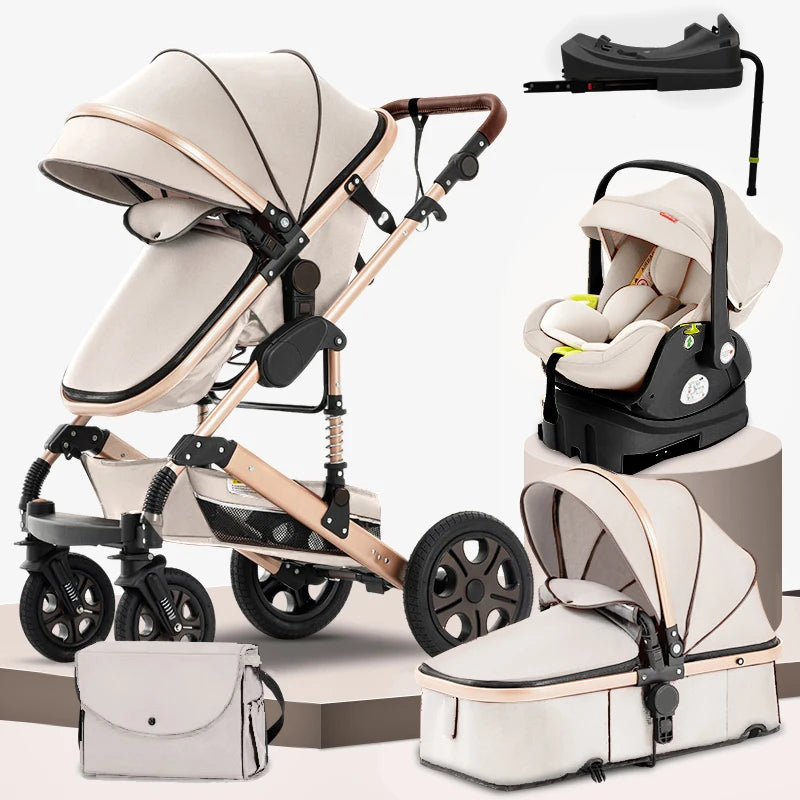 SteAnny Baby Travel System 3-In-1 Stroller With Isofix Base