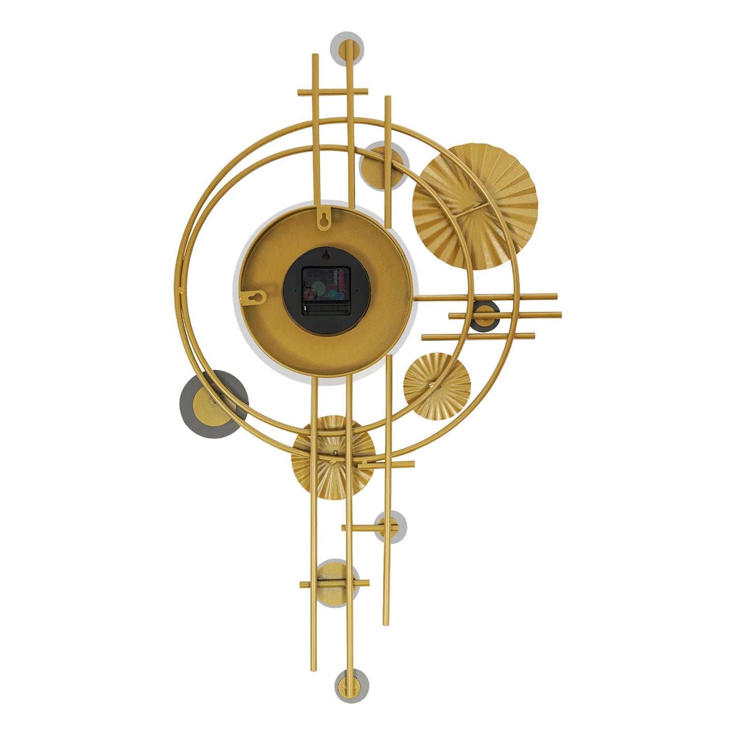 Modern Iron Wall Clock Silent Operation Decor Art Timepiece