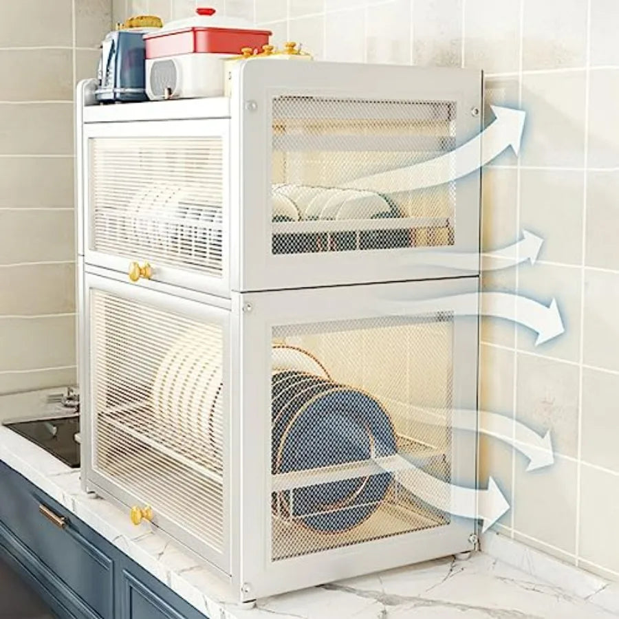 Stainless Steel Dish Drying Rack 2-Tier for Kitchen Counter