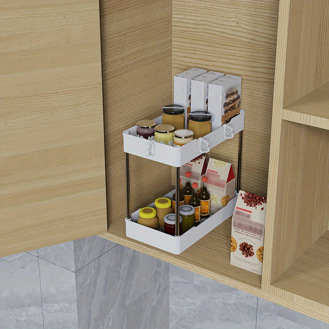 Under Sink Organizer Set 3pc For Bathroom Kitchen Cosmetics Storage