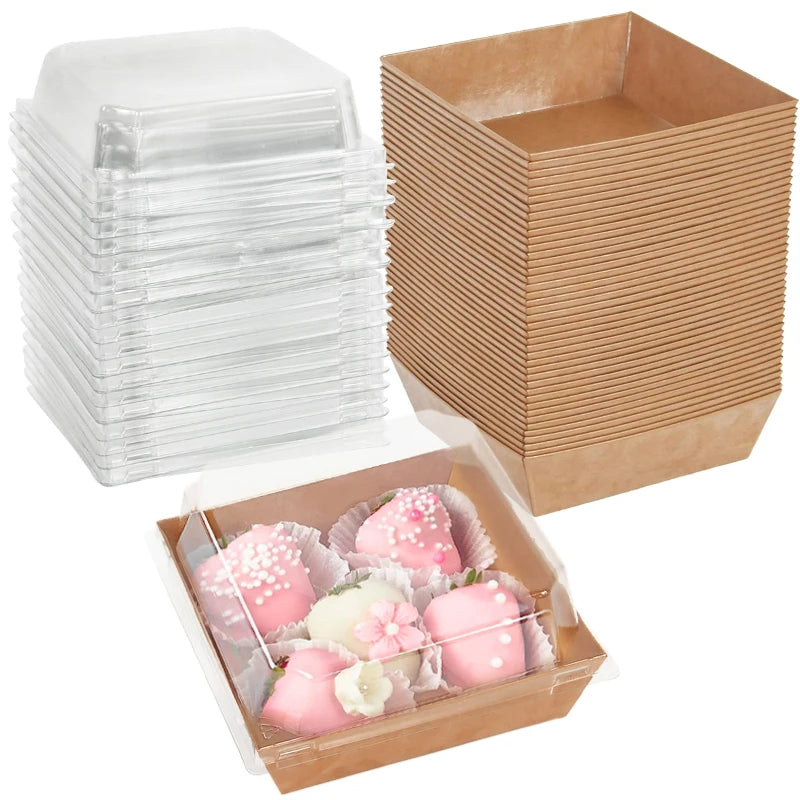 Xunyihappy Kraft Paper Cake Boxes For Desserts Donuts And Cookies