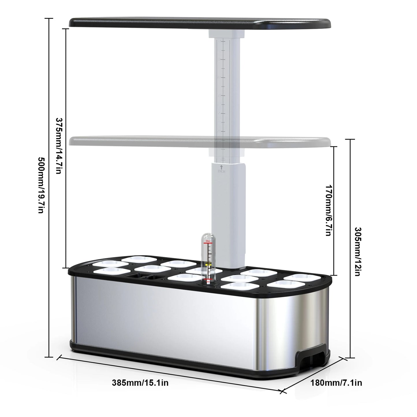 BHTNYOO Hydroponic Indoor Garden Kit with LED Grow Lights