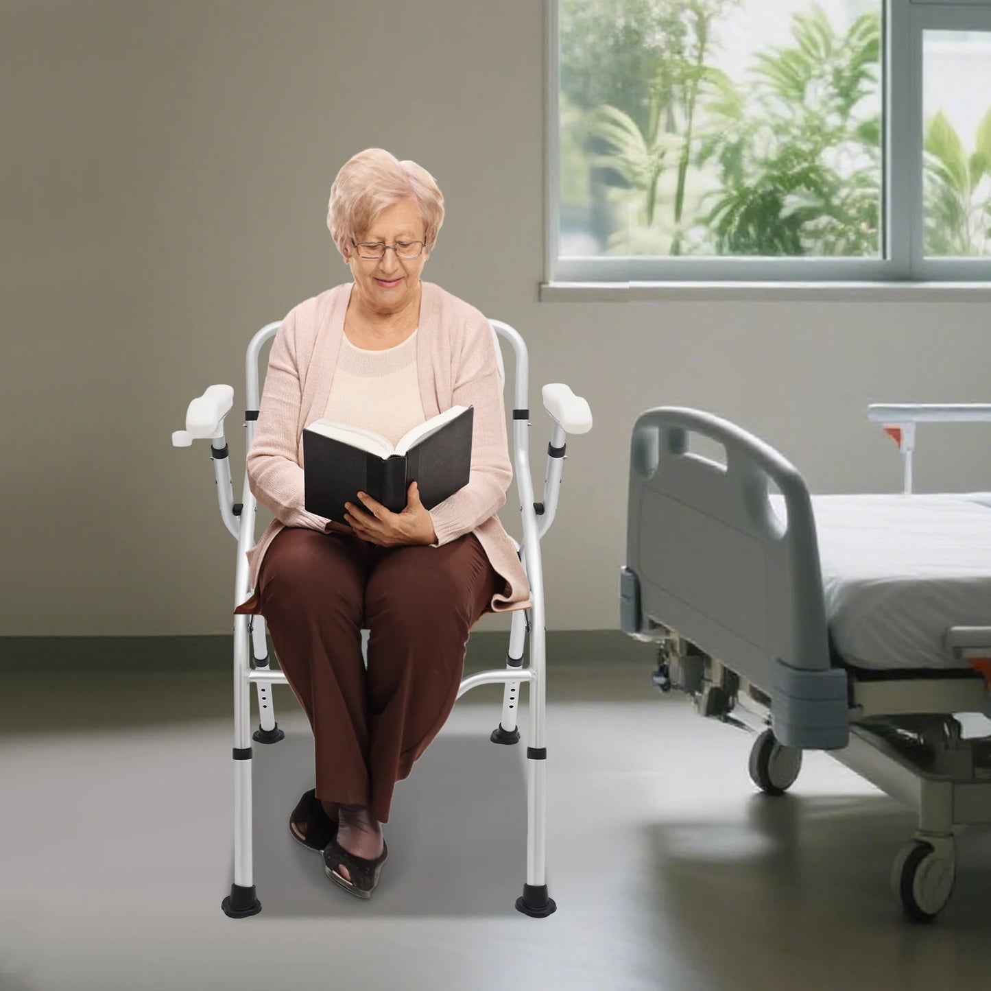 Bymaocar Folding Commode Chair With Adjustable Height For Toilet