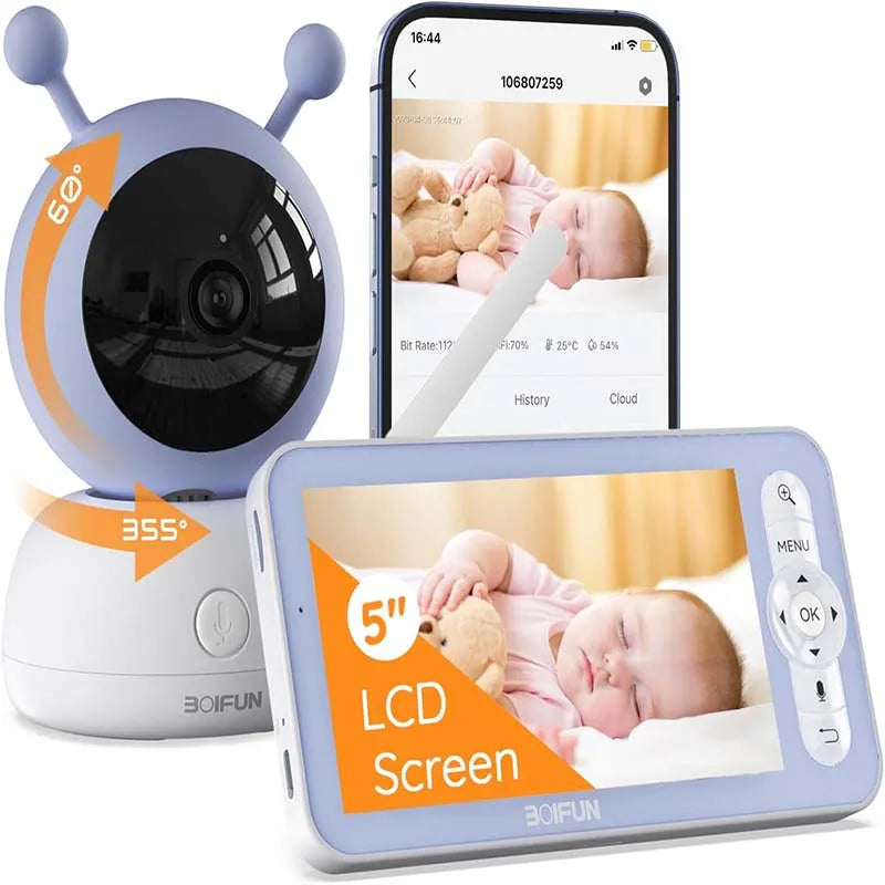 BOIFUN 2K WiFi Video Baby Monitor With Night Vision