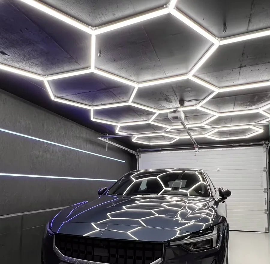Hexagon LED Garage Light For Workshop And Garage Durable Design