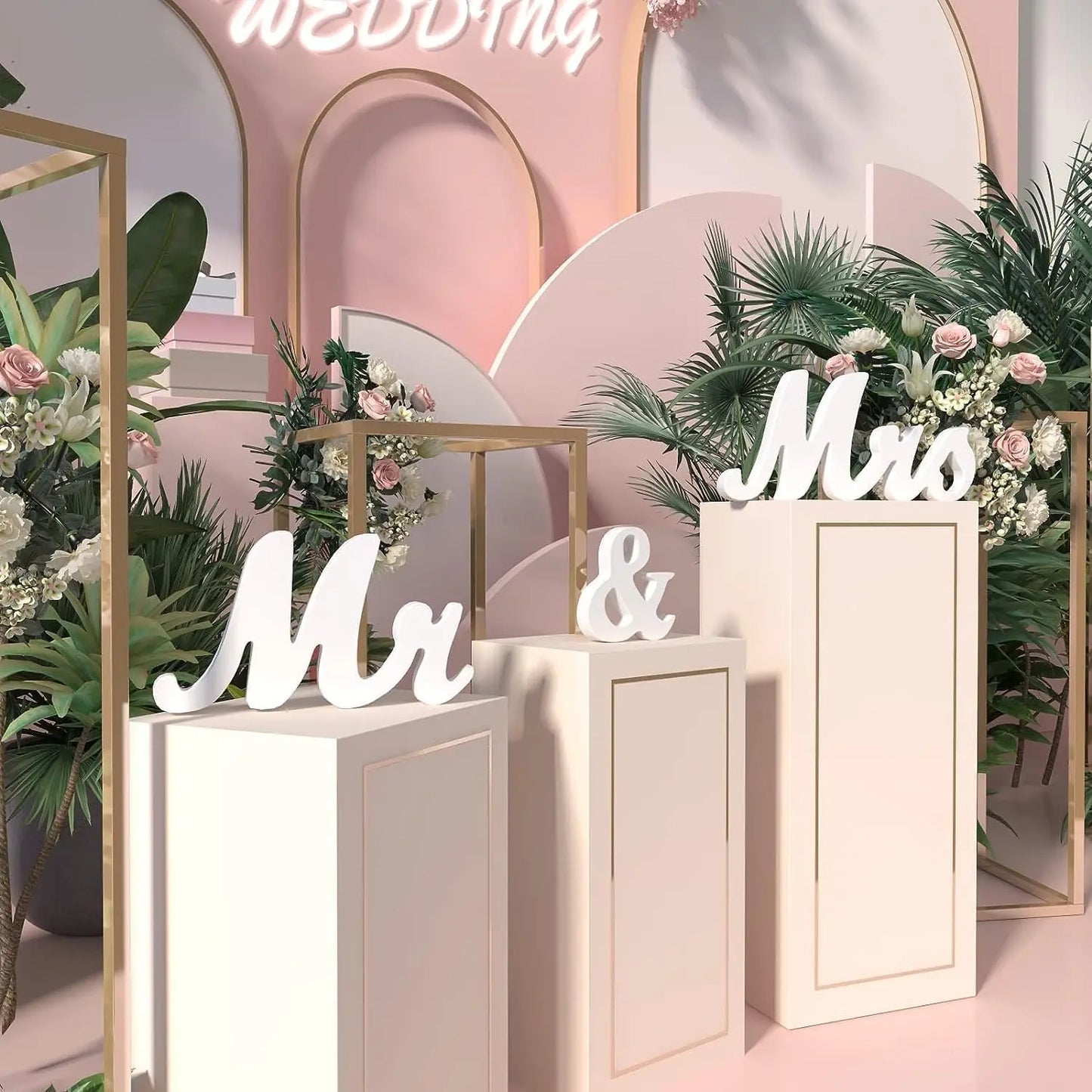 TWISTER.CK Mr And Mrs Wooden Sign Wedding Decor Bride Groom