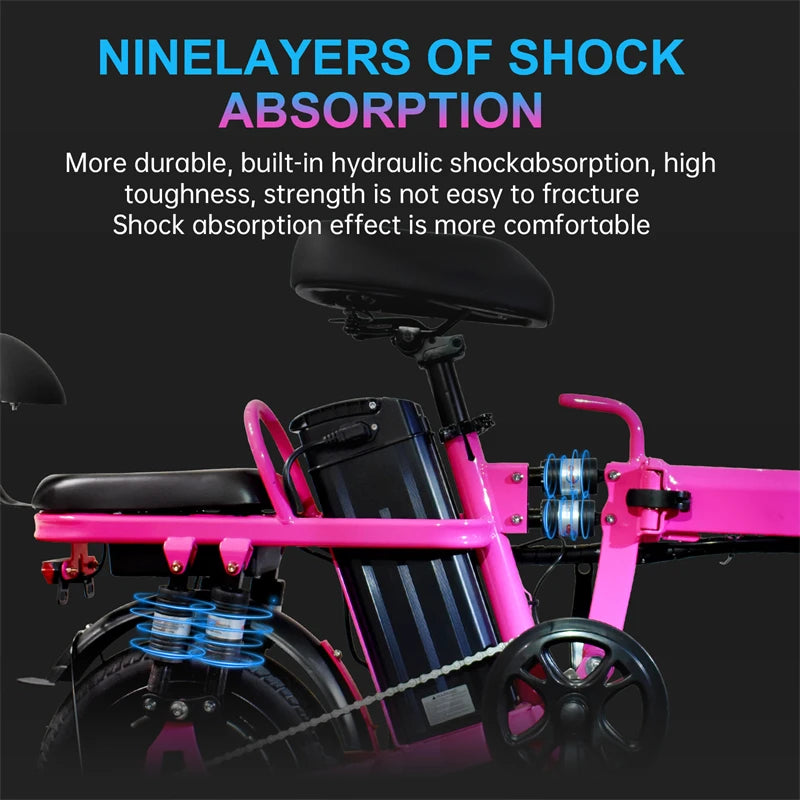 AILIFE Foldable Electric City E Bike 20 MPH 48V 20Ah