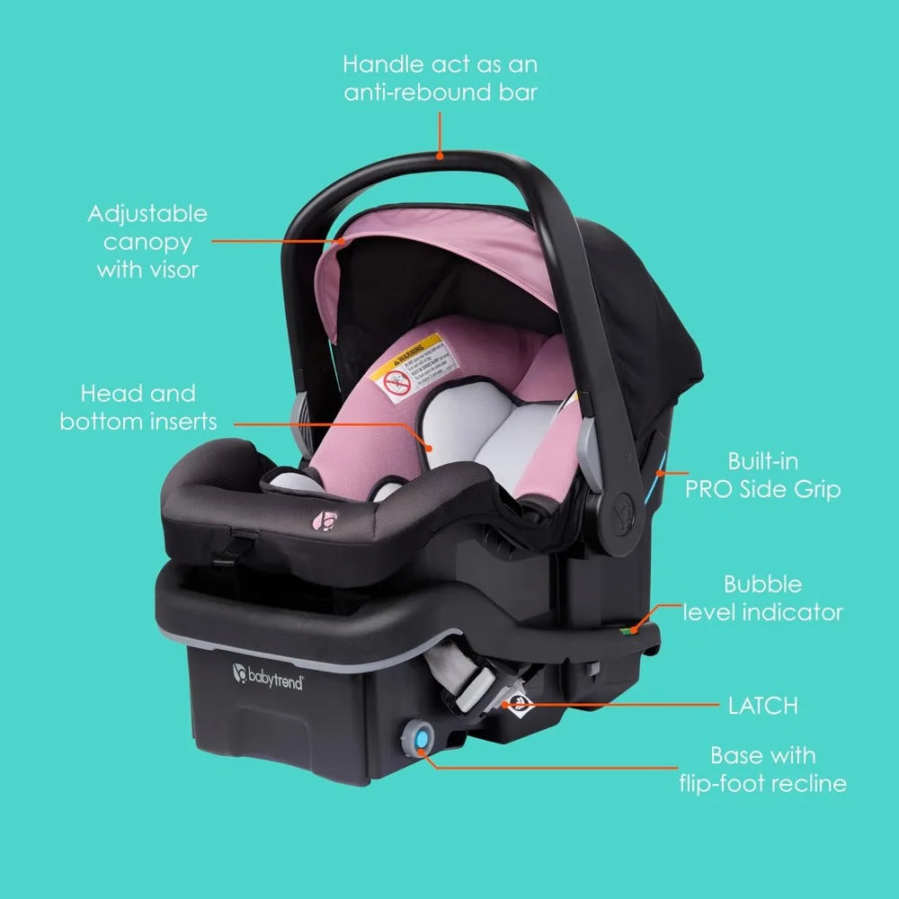 Lightweight Infant Car Seat With Plush Cushioning And Adjustable Harness
