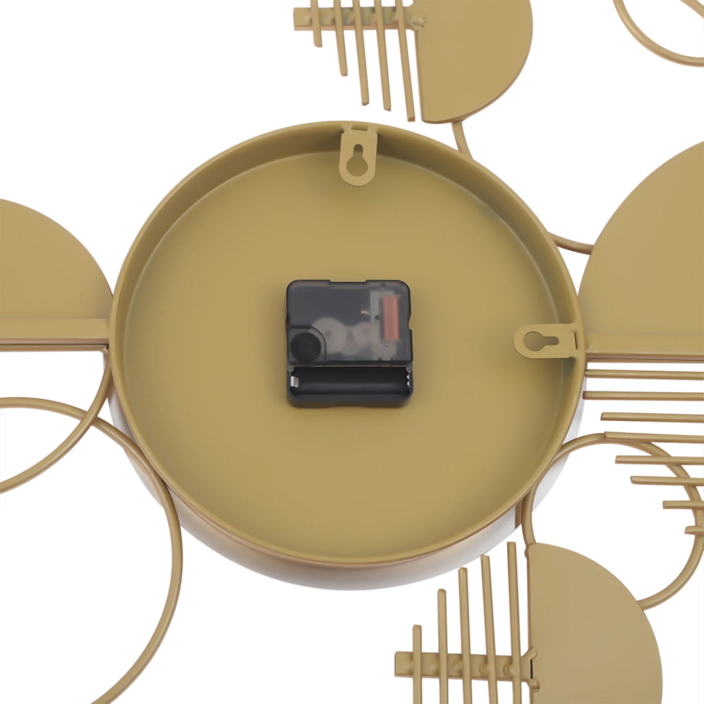 Creative Modern Metal Wall Clock Battery Operated Silent Minimalist Gold