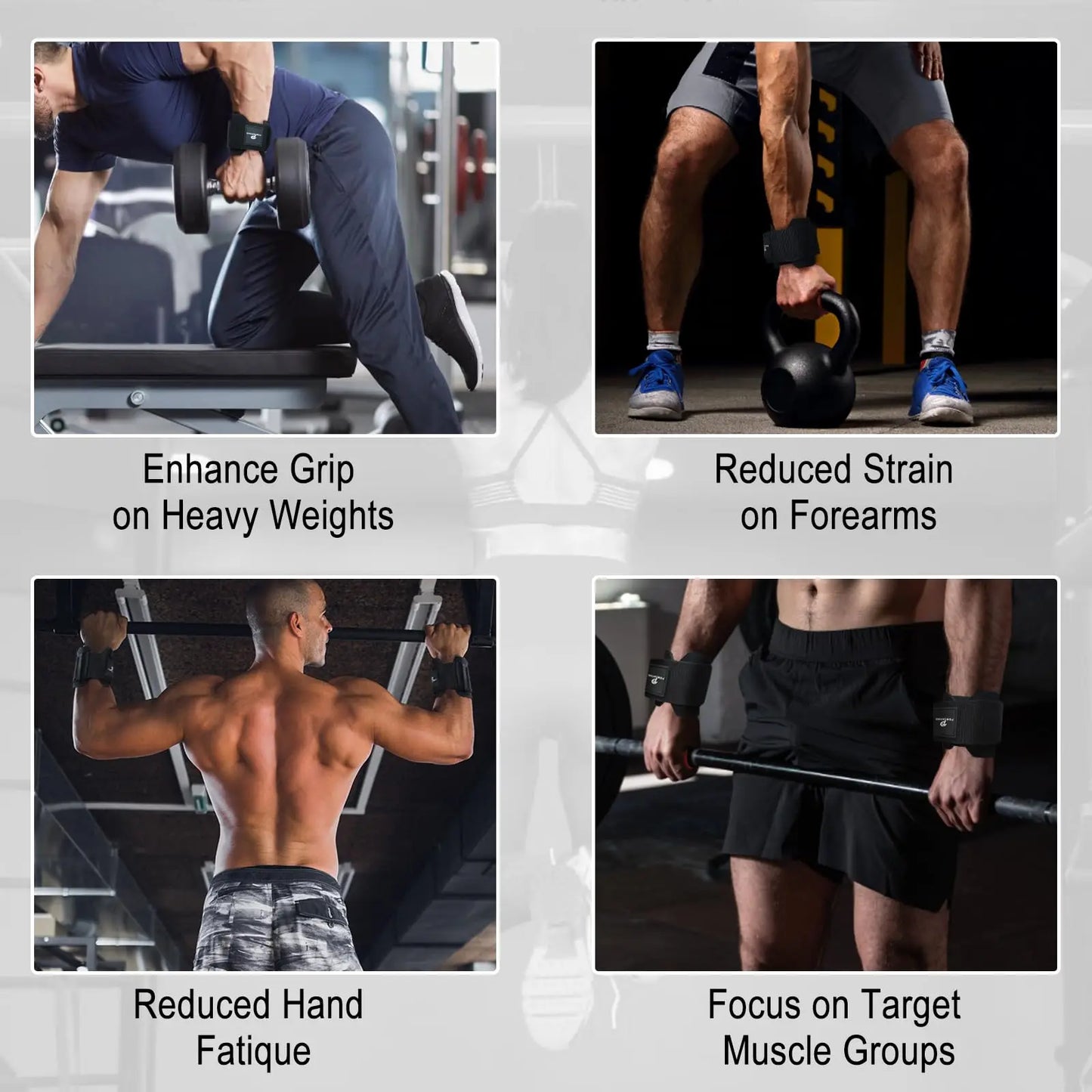 Fitness Lifting Hooks And Wrist Straps For Hand Grip Support