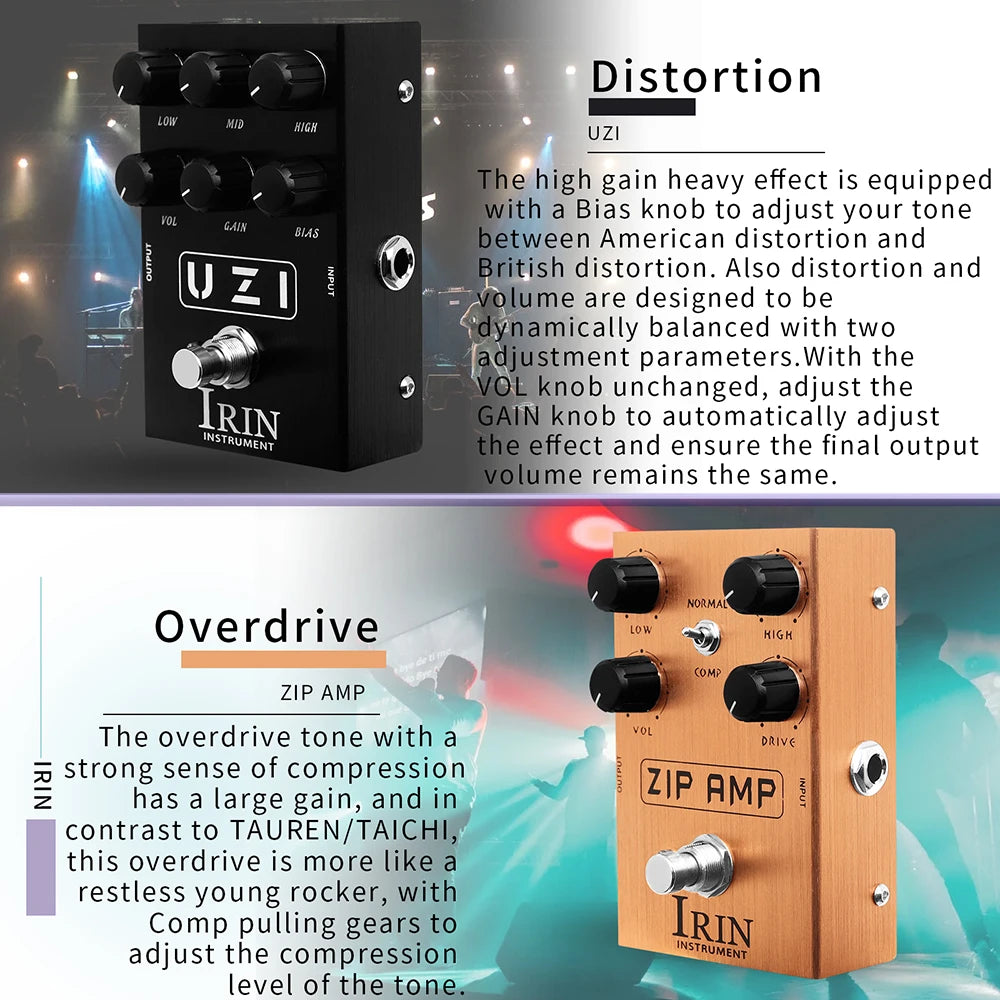 IRIN Guitar Effect Pedal Overdrive Distortion True Bypass
