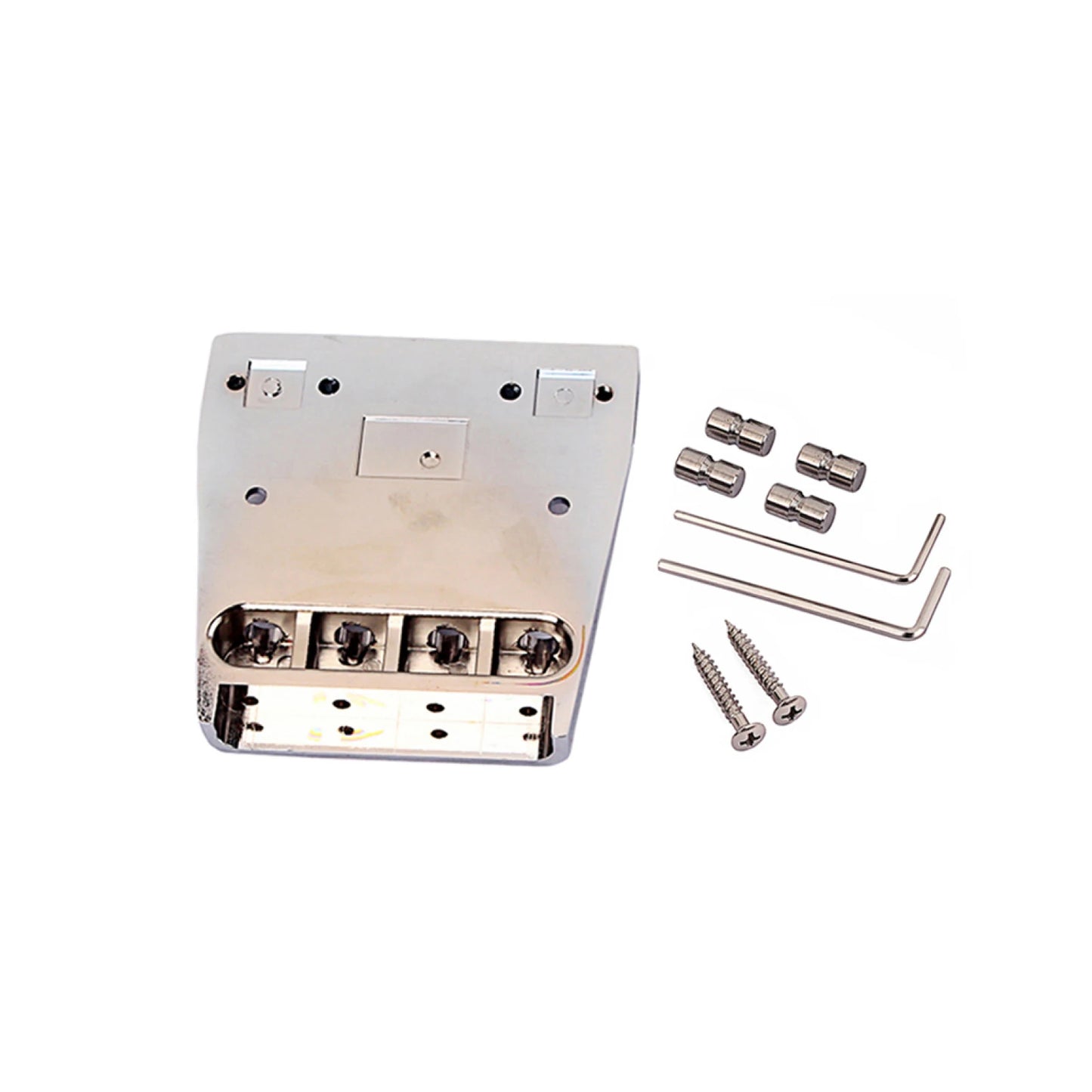 Chrome 4-String Bass Bridge Saddle For Rickenbacker Guitar