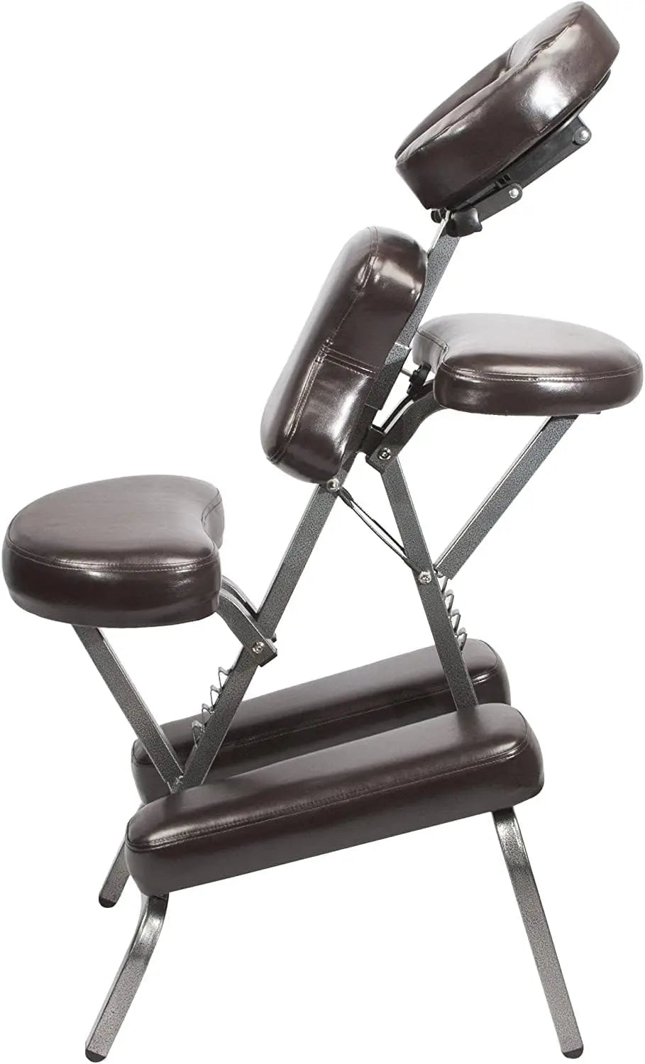 Adjustable Portable Folding Full Body Massage Chair, Coffee Color, 11" x 14" x 39", for Home and Office Use