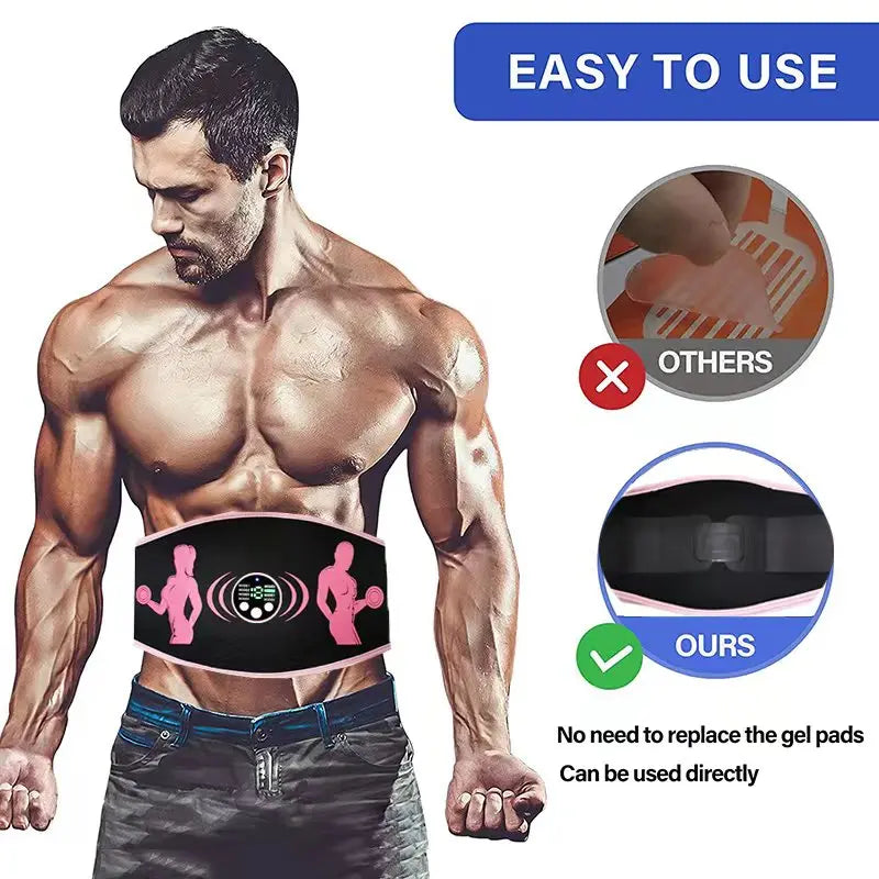 EMS Muscle Stimulator Abdominal Belt For Weight Loss Fitness