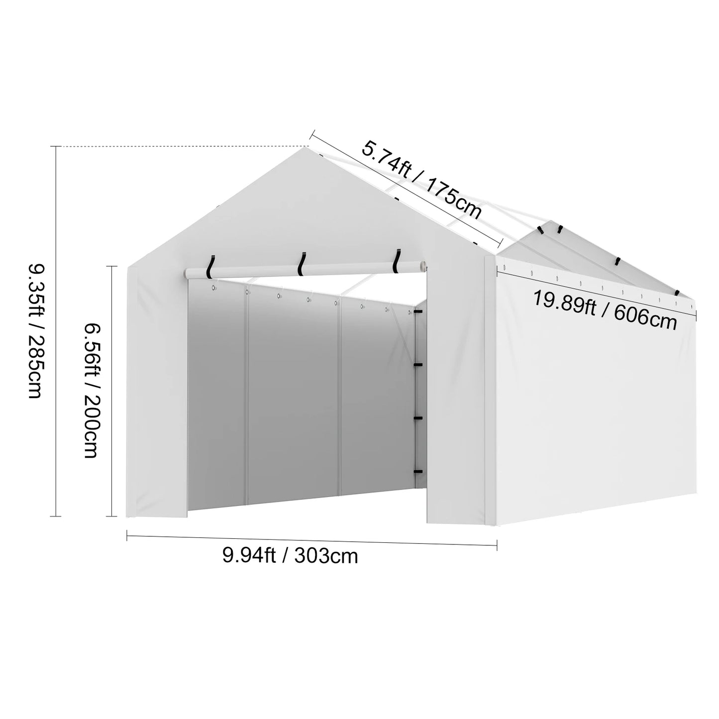 SucceBuy Carport Replacement Canopy Cover Heavy Duty Waterproof UV Protected