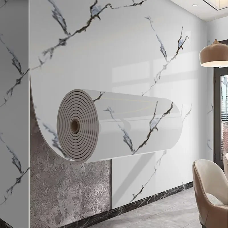 Marble Self-Adhesive PVC Wall Sticker for Living Room Decor