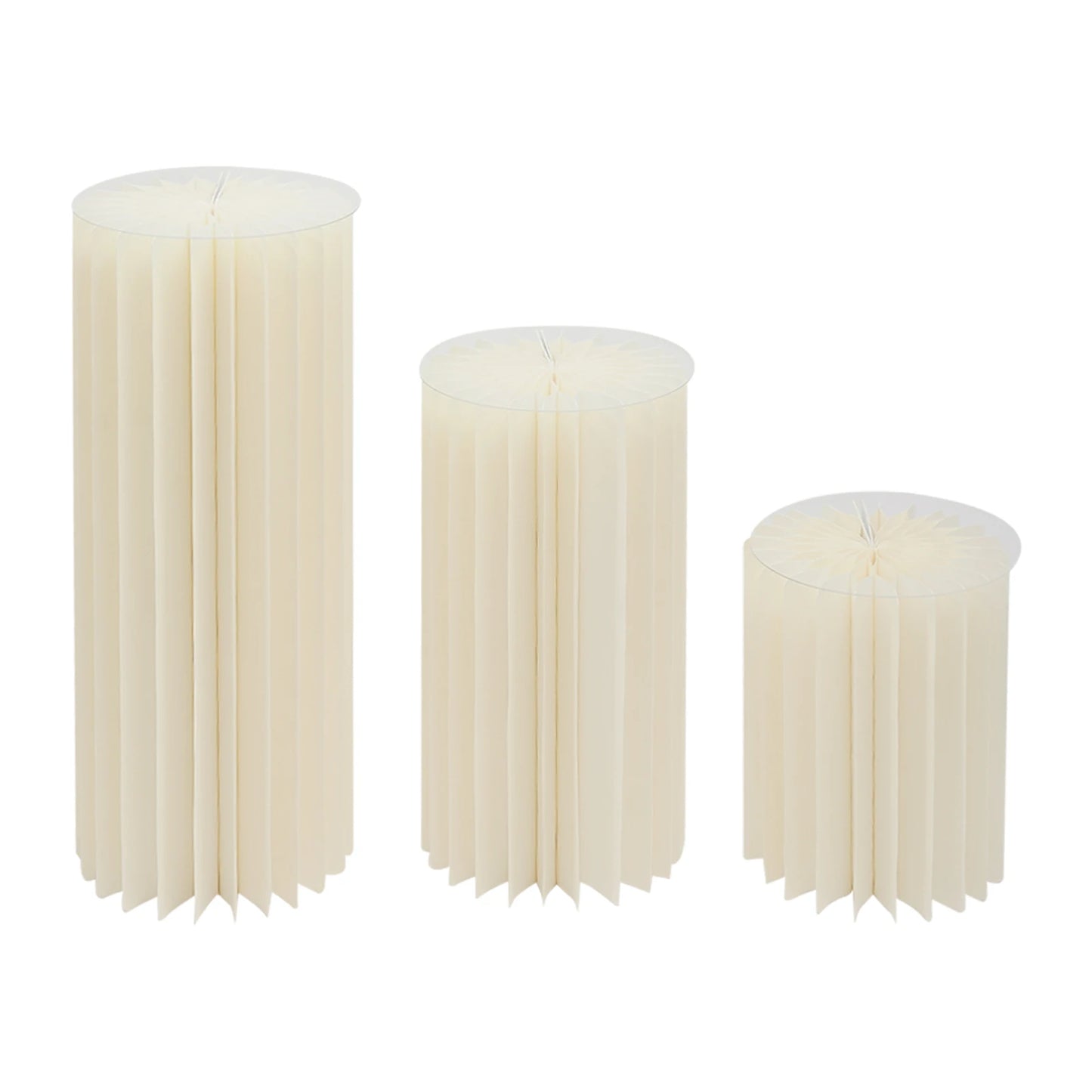 Wedding Party Flower Stand Cylinders Set Foldable Cardboard Centerpieces