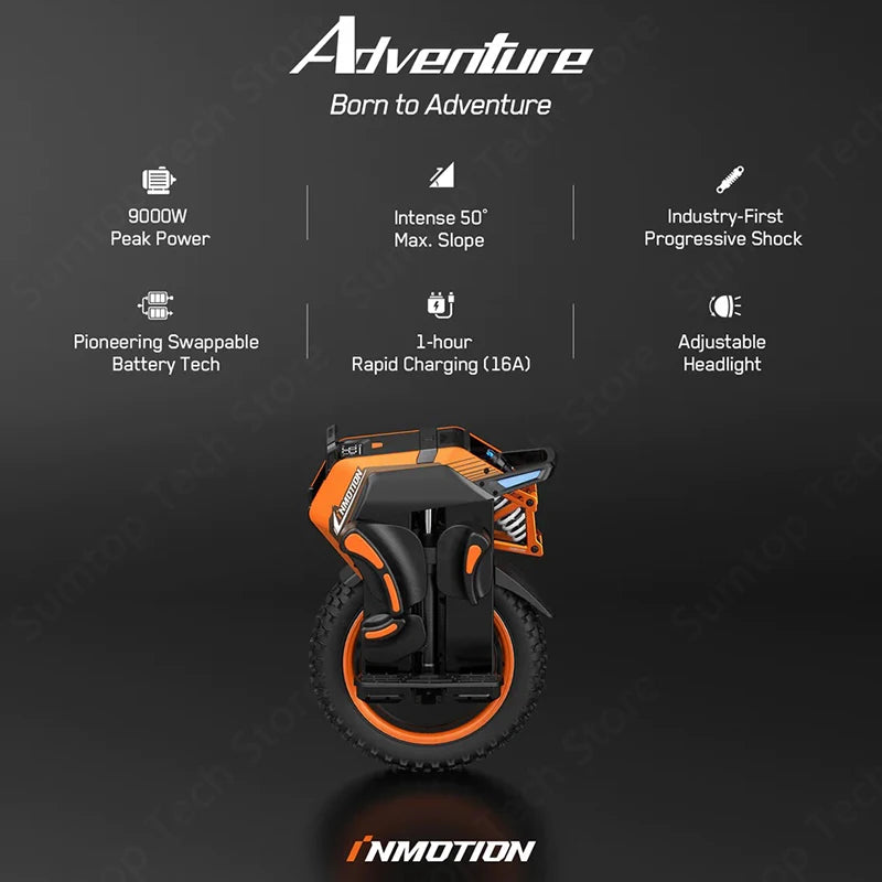 Sumtop INMOTION Adventure V14 Electric Unicycle 9000W High Torque