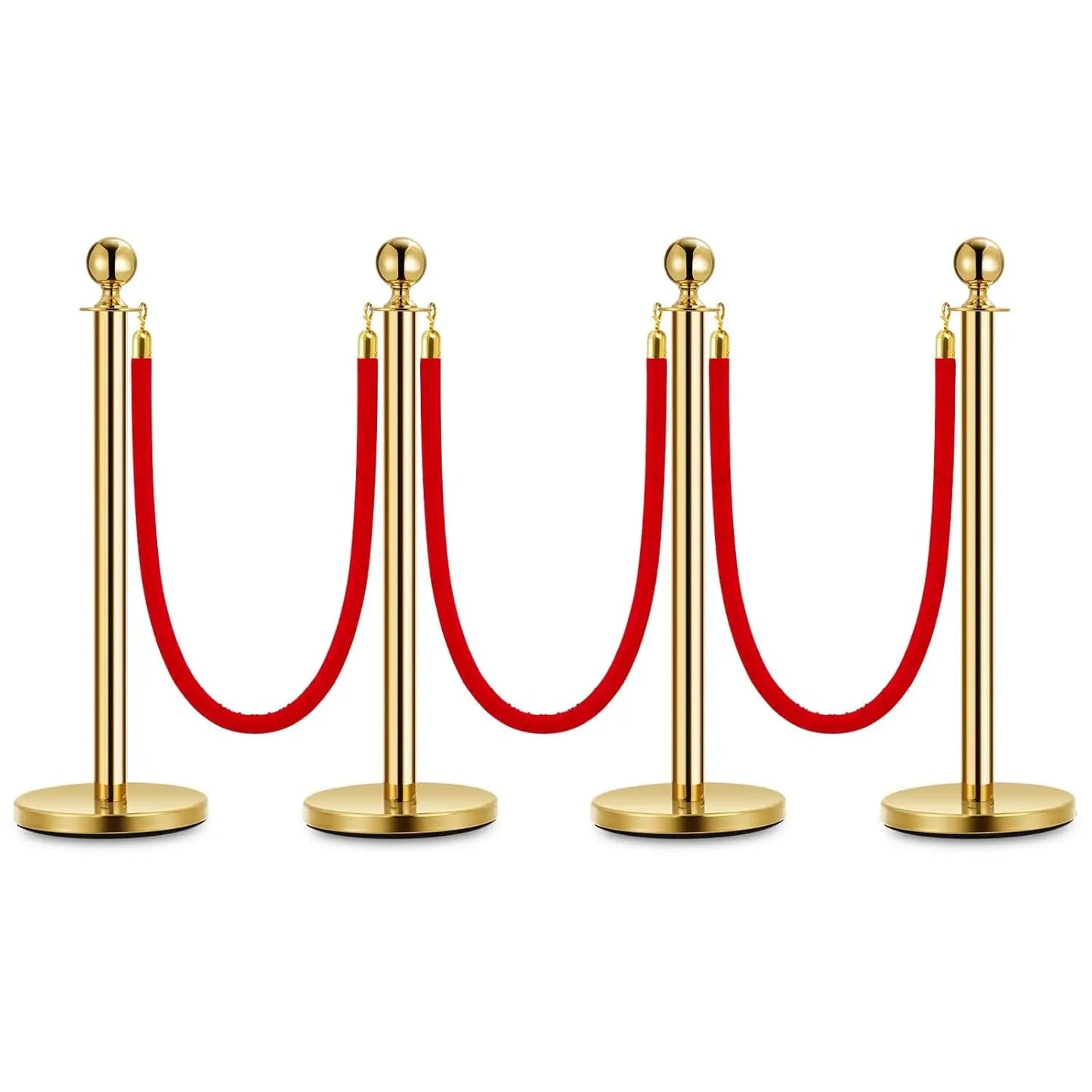 HiMISS Stanchion Posts With Velvet Ropes For VIP Queues