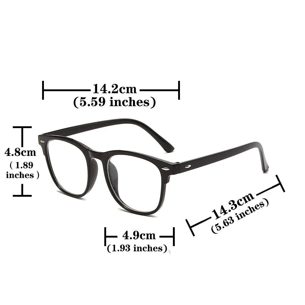 3 Pcs Set Unisex Transparent Anti Blue Light Round Glasses