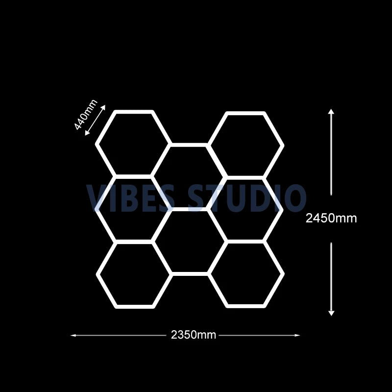 Hexagon LED Garage Light For Workshop And Garage Durable Design