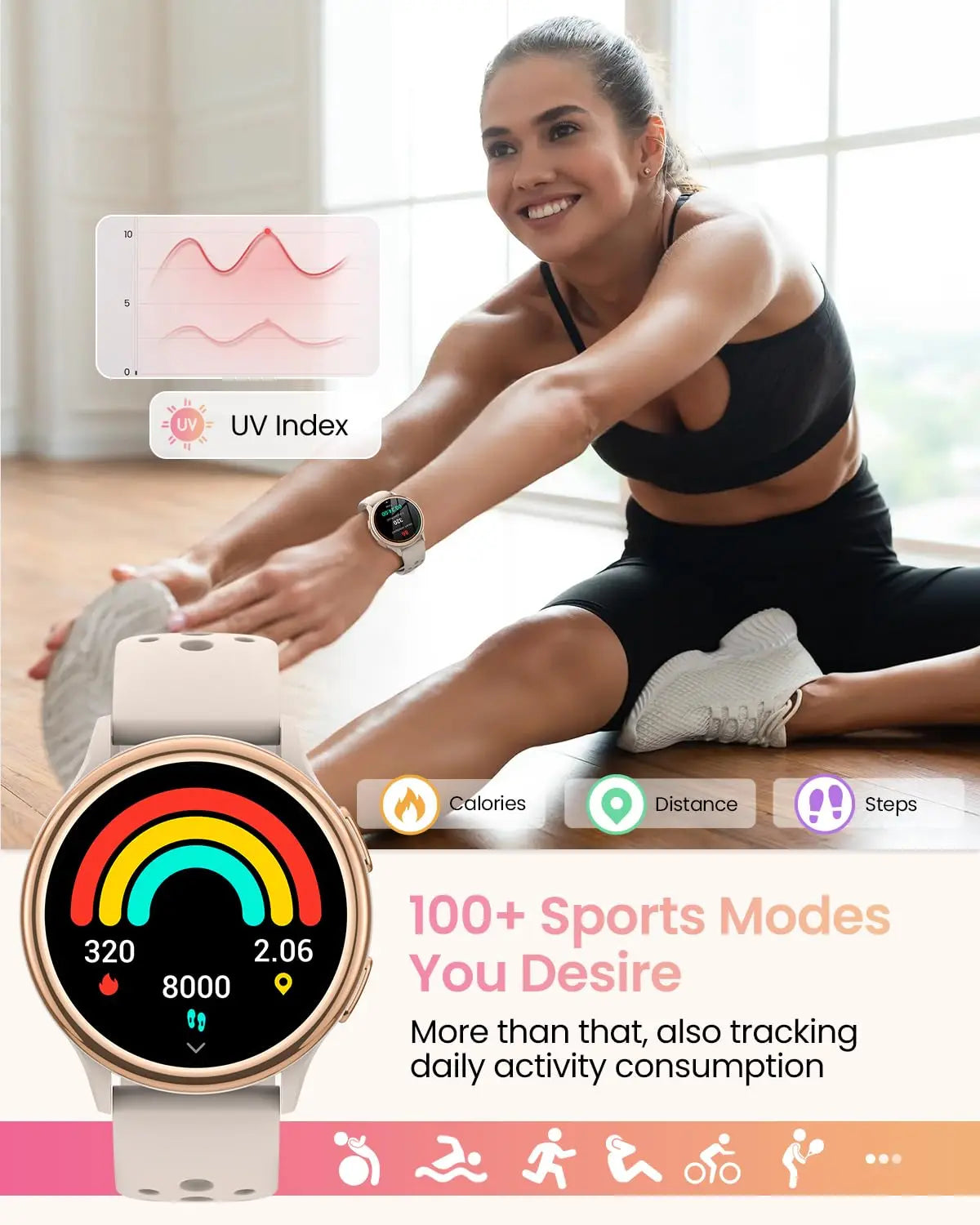 AnyloopCa Smart Watch For Women 400 Plus Watch Faces
