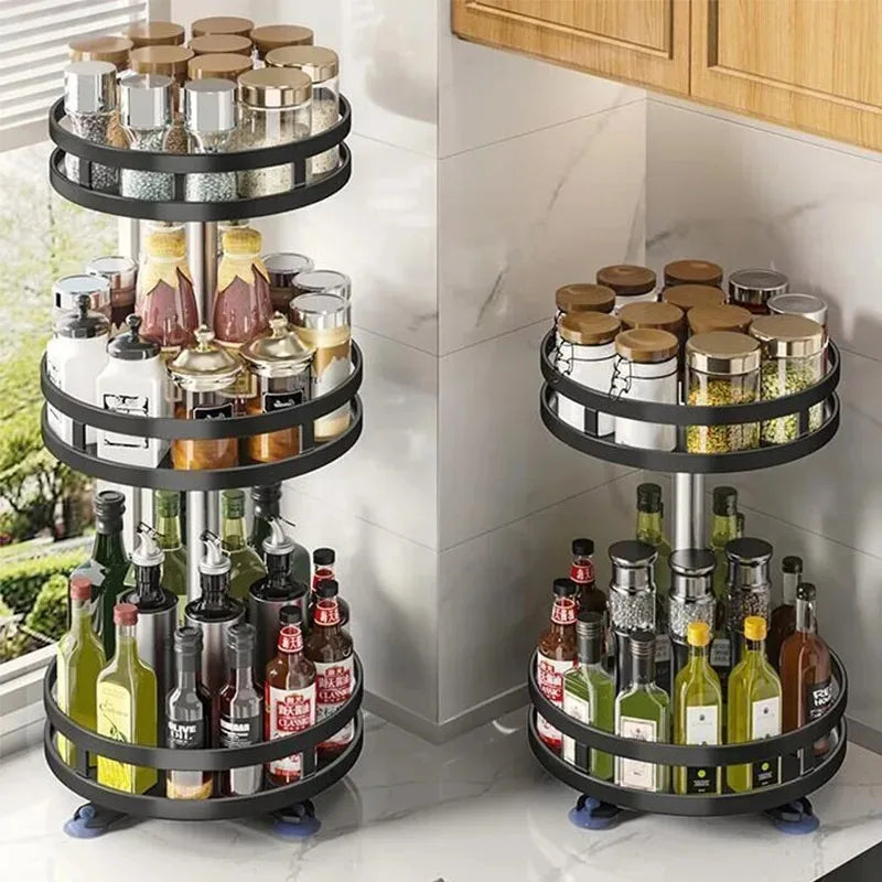 360 Rotating Spice Rack Organizer for Kitchen Seasonings