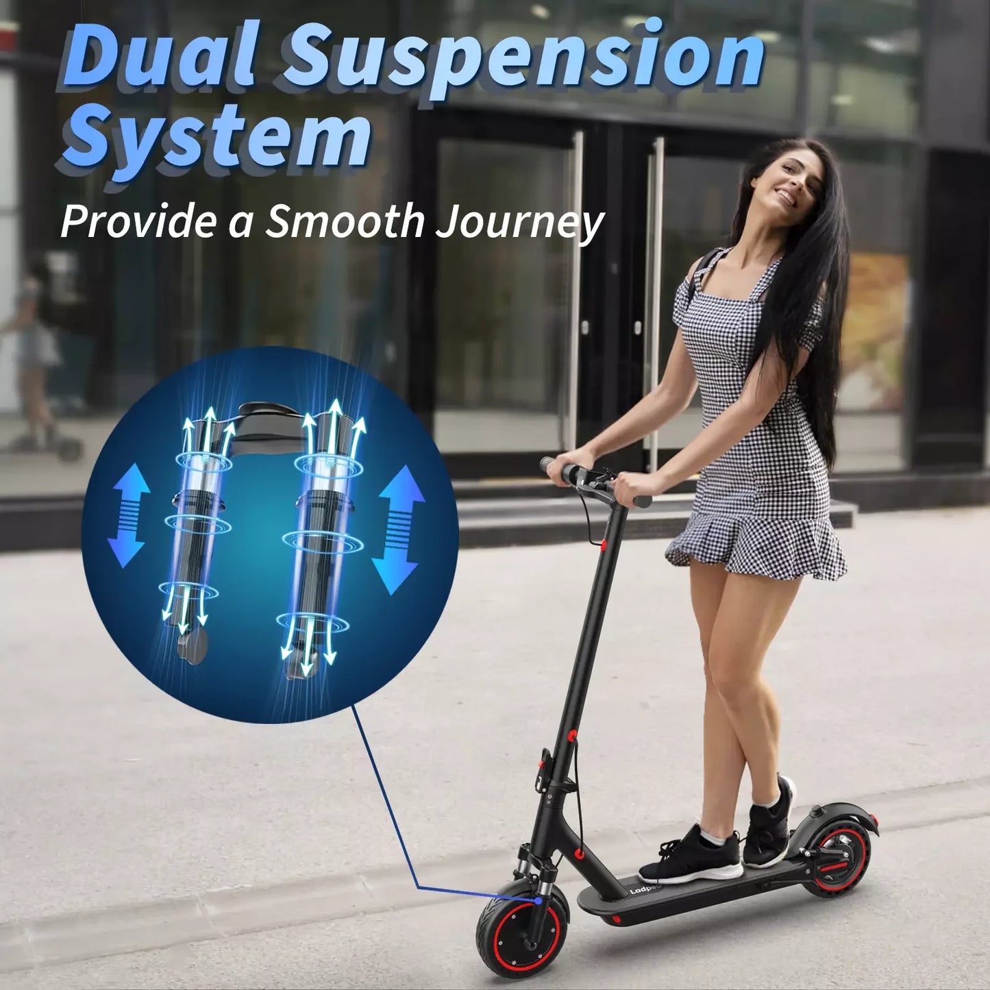 Ladped Electric Scooter LP07 350W 19MPH Dual Suspension App Control