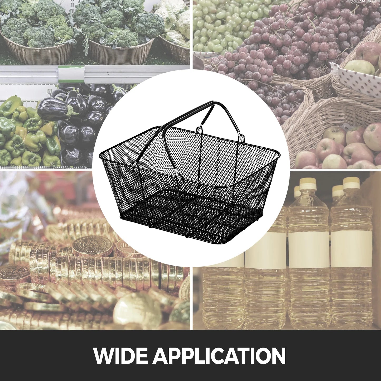 SucceBuy 12-Piece Shopping Baskets With Handles