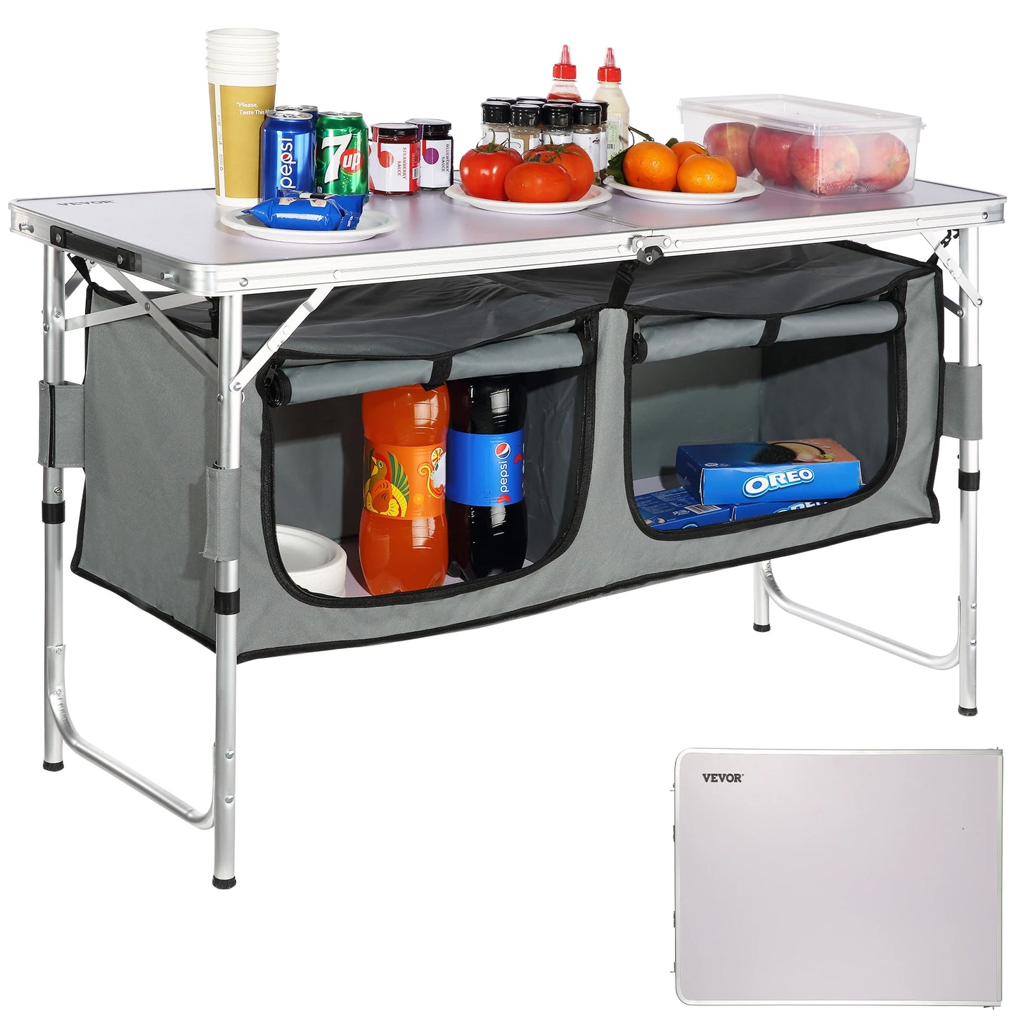 VEVOR Folding Camping Kitchen Table for Outdoor Use