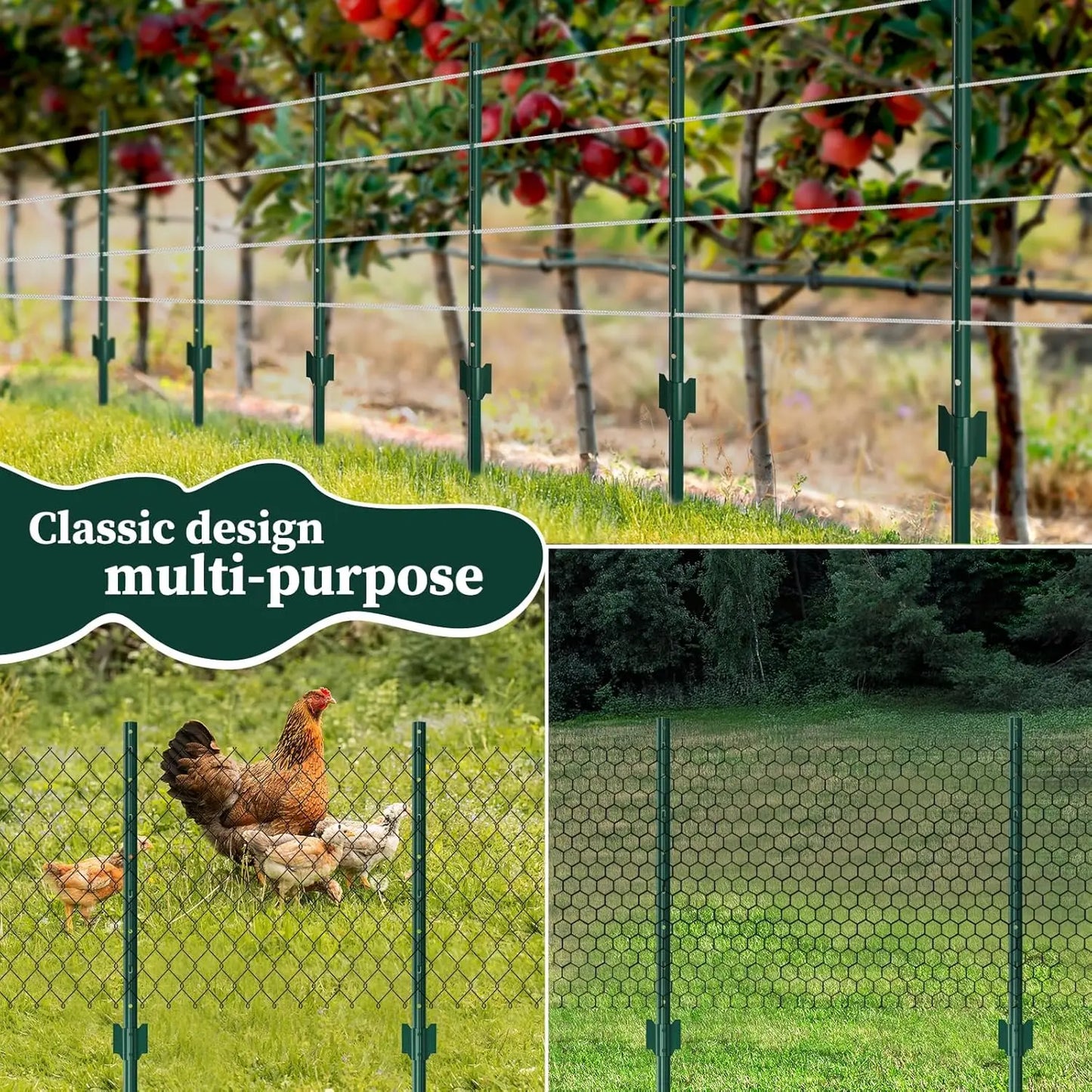 Heavy Duty Metal U Post Fence Stakes for Wire Fencing