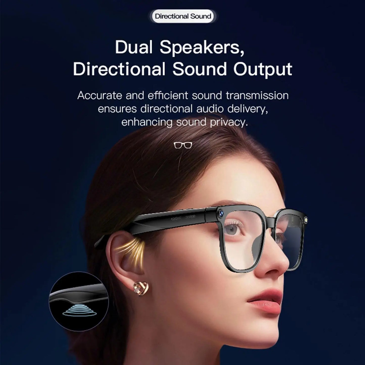 Giinova 8MP HD Camera Glasses With 1080p Video And Stabilization