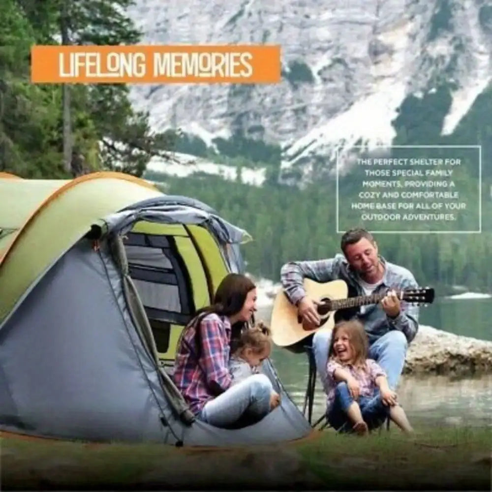 Camping Tent Pop Up With Two Doors UPF50 Waterproof