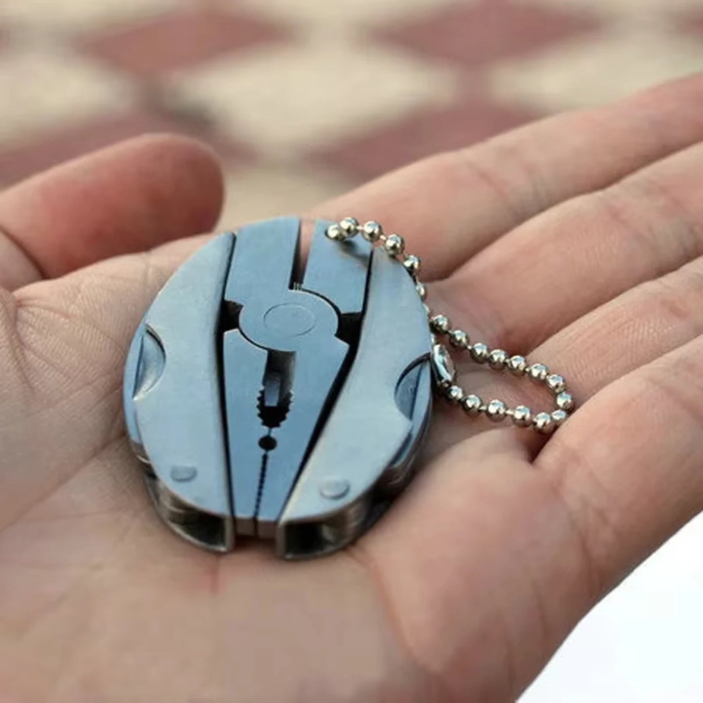 LISME Portable Folding Pliers With Keychain Screwdriver