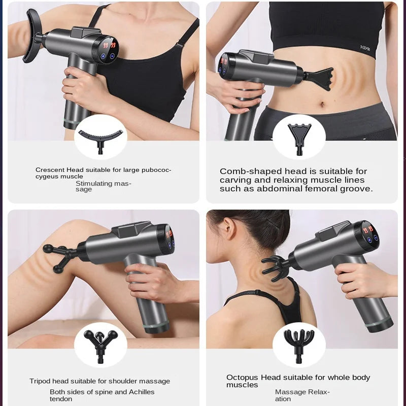 Professional Massage Gun With 8 Attachments For Deep Tissue Relief
