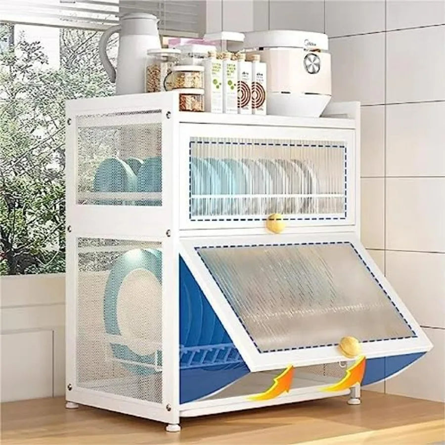 Stainless Steel Dish Drying Rack 2-Tier for Kitchen Counter