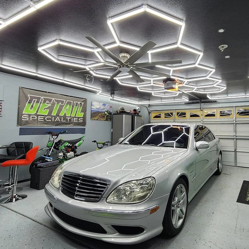 Hexagon LED Garage Light For Workshop And Garage Durable Design