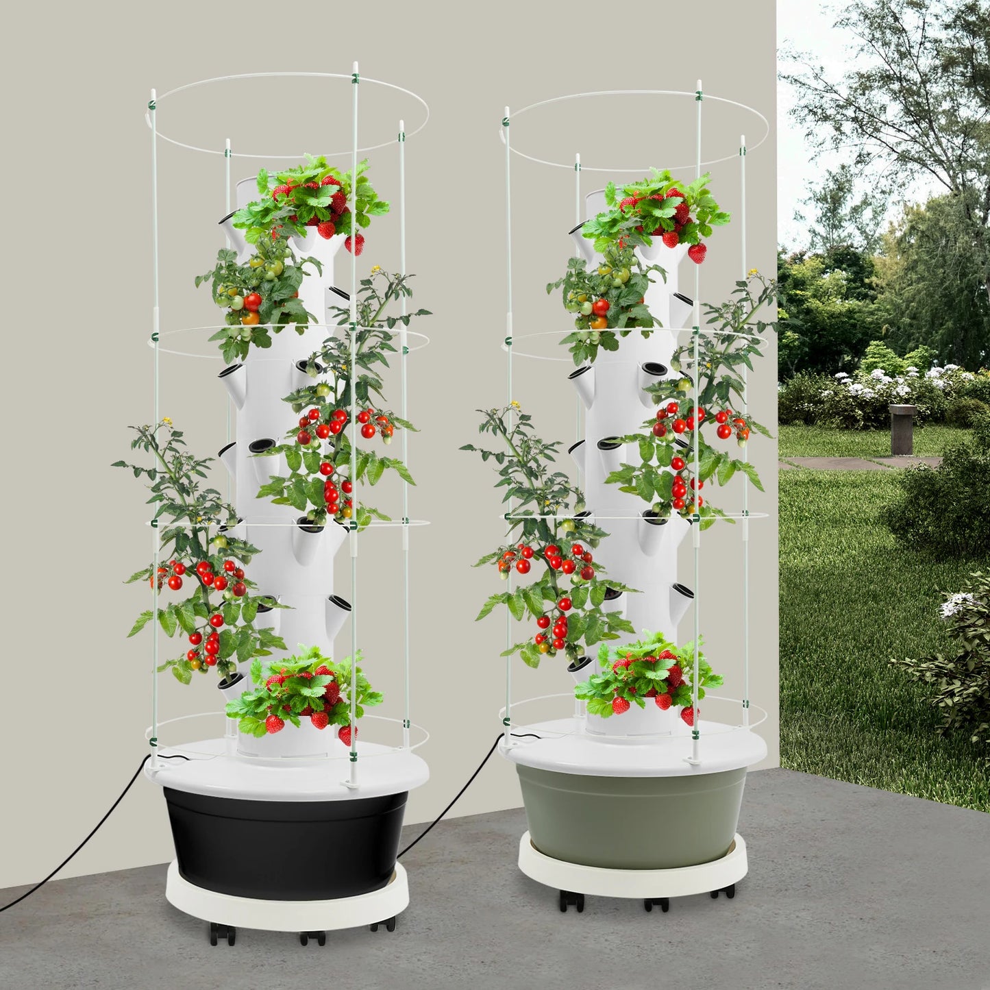 7-Tier Hydroponic Growing Tower With Pump And Timer