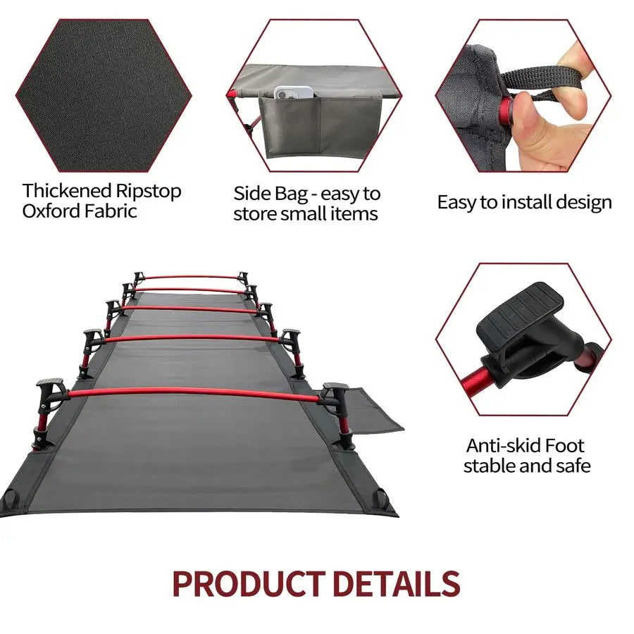Ultralight Portable Camping Cot for Backpacking and Outdoor Travel