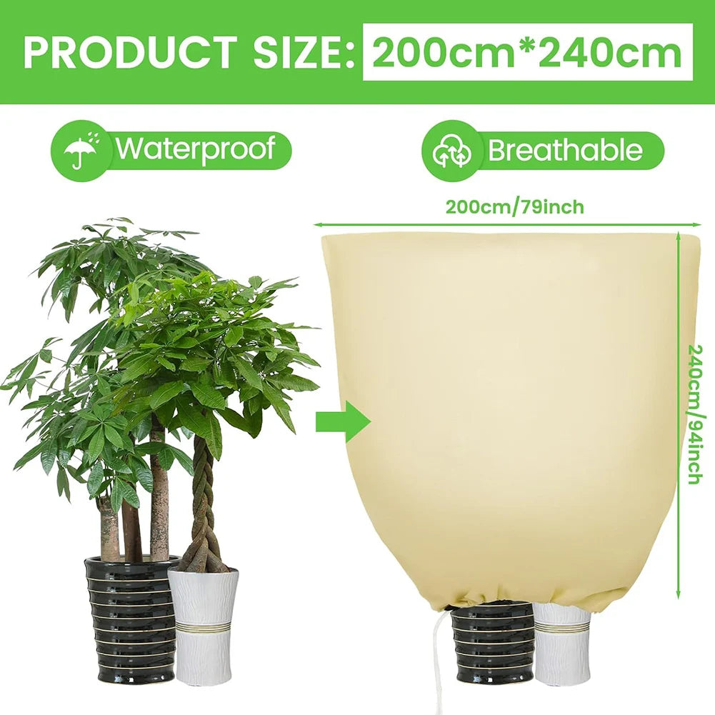APWIKOGER Frost Cold Protection Plant Cover Bag With Zip Drawstring