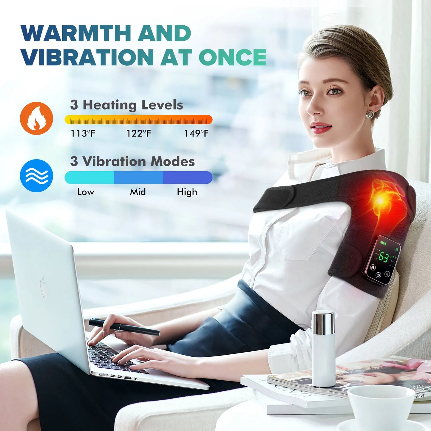 Hailicare Knee Heating Massager With Vibration Therapy Arthritis Relief