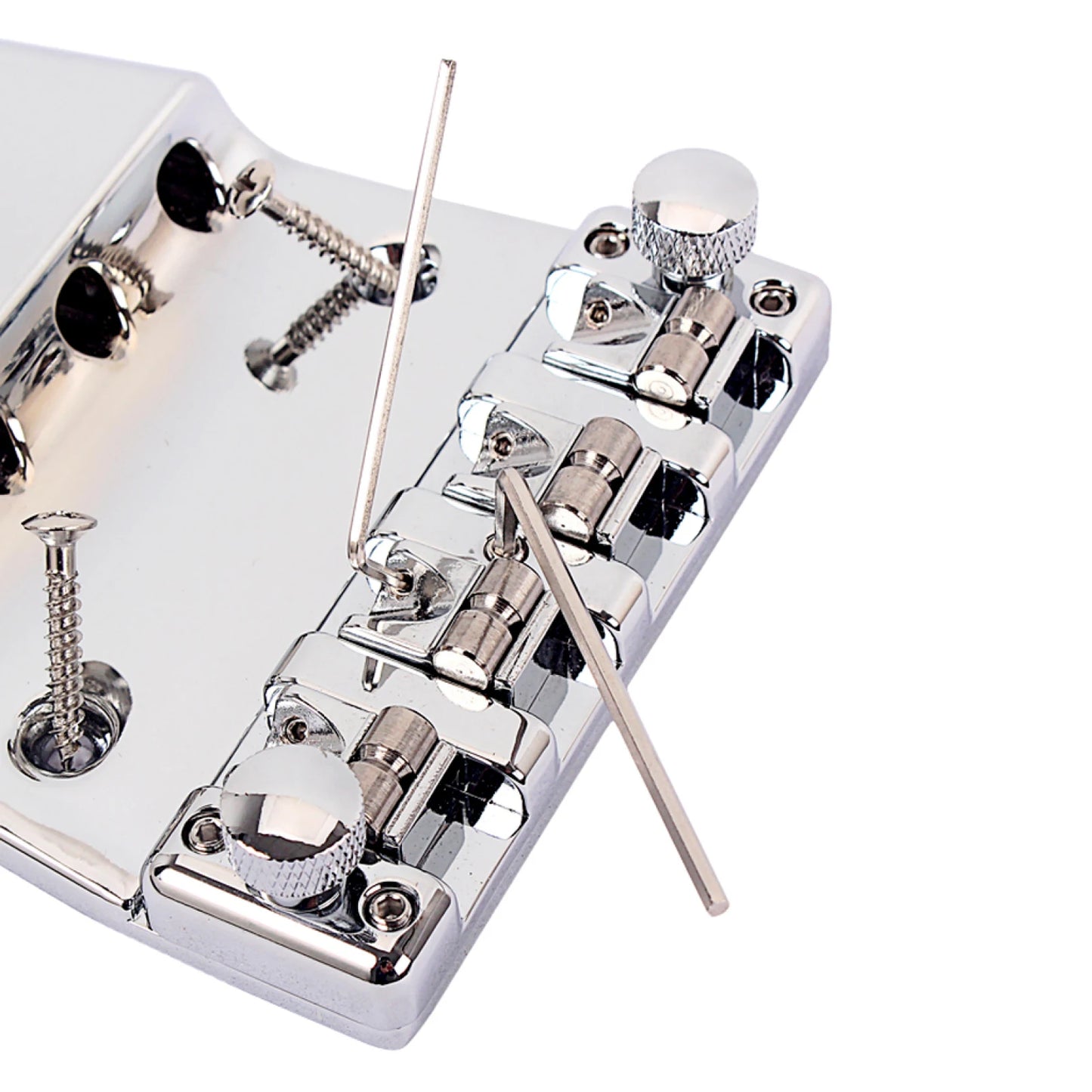 Chrome 4-String Bass Bridge Saddle For Rickenbacker Guitar