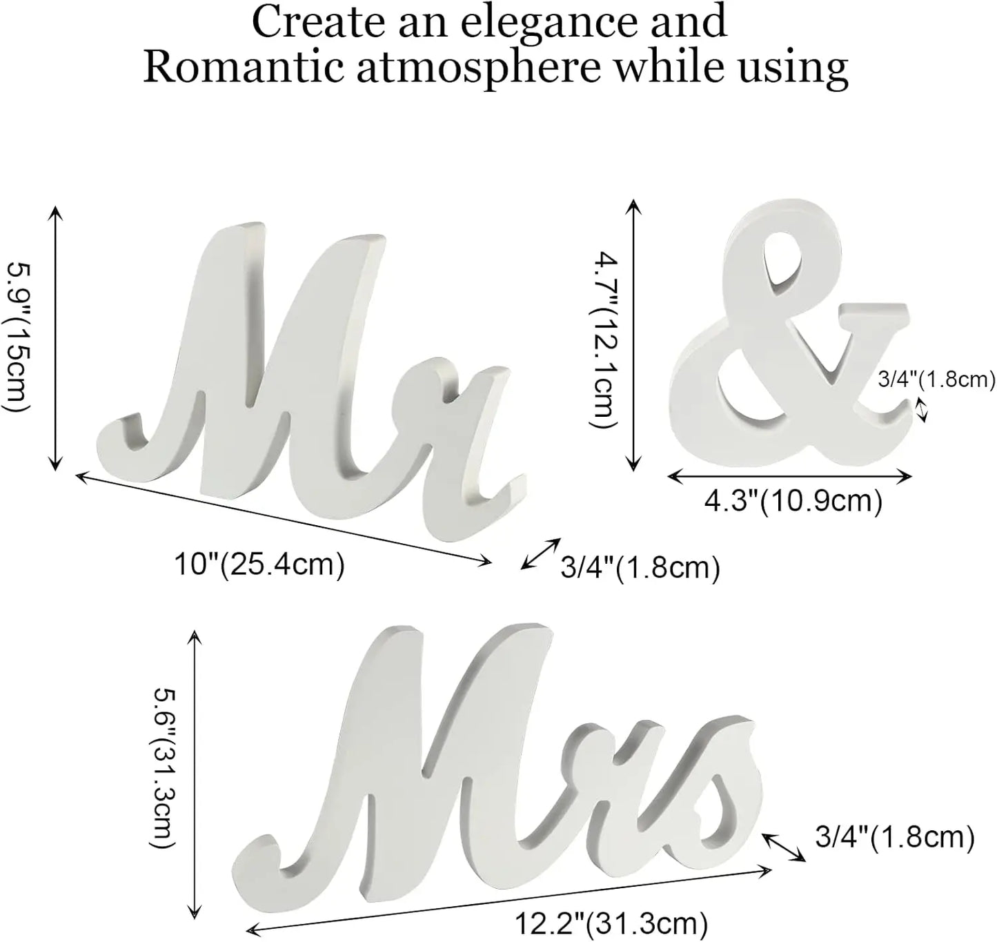 TWISTER.CK Mr And Mrs Wooden Sign Wedding Decor Bride Groom