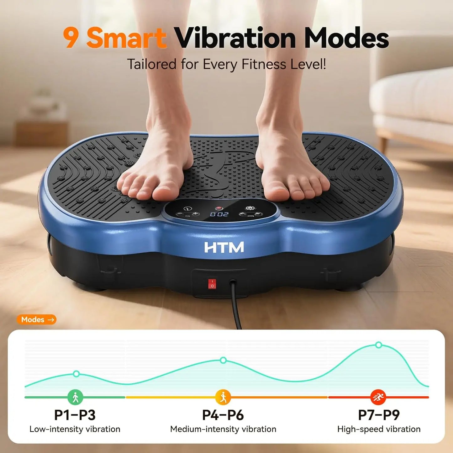 HTMM Fitness Vibration Plate Exercise Machine For Full Body Toning