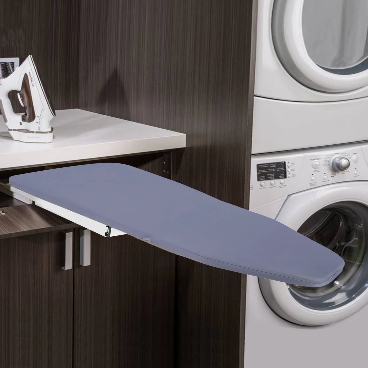 Modern Retractable Ironing Board For Cabinet Closet Pull Push Stowaway