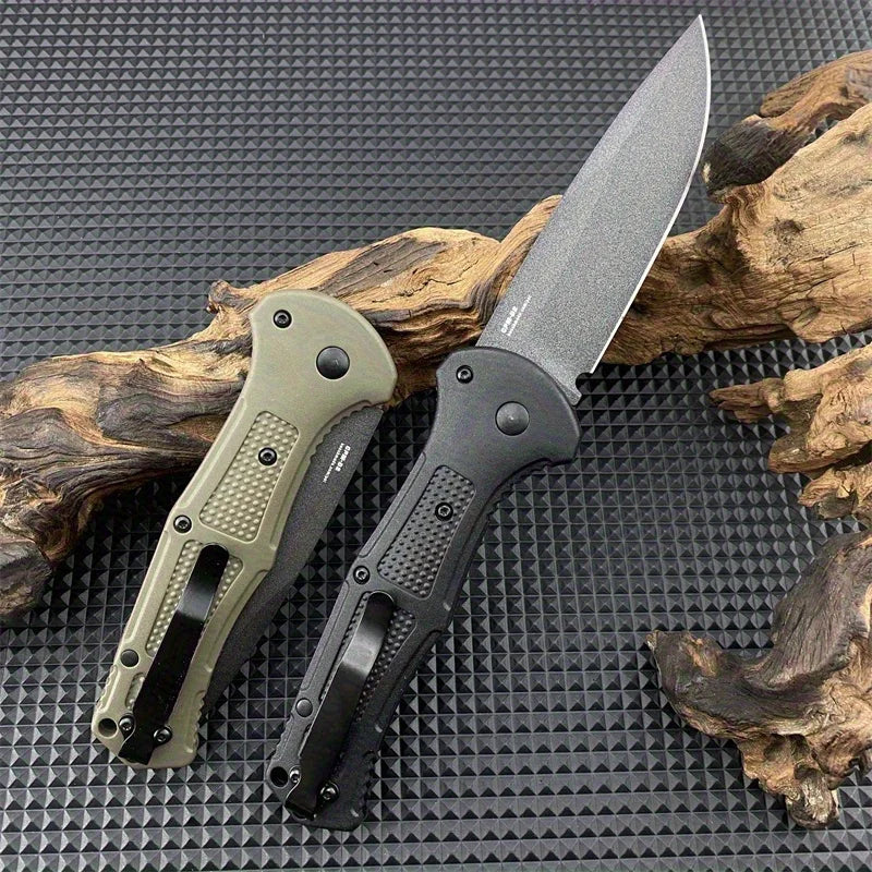 NONEDIY Folding Pocket Knife Drop Point Grivory Handle