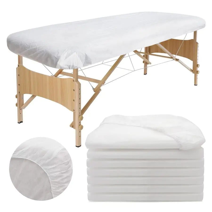 Disposable Fitted Massage Table Sheets, Elastic Massage Sheets, Breathable Spa Bed Cover,36 X 85 Inch