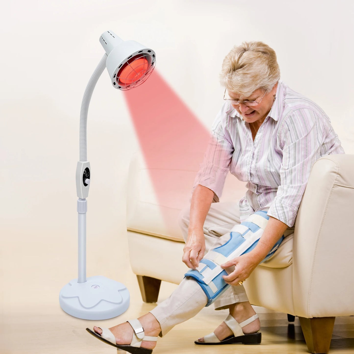 275W Infrared Physiotherapy Lamp With 360 Degree Adjustable Heat