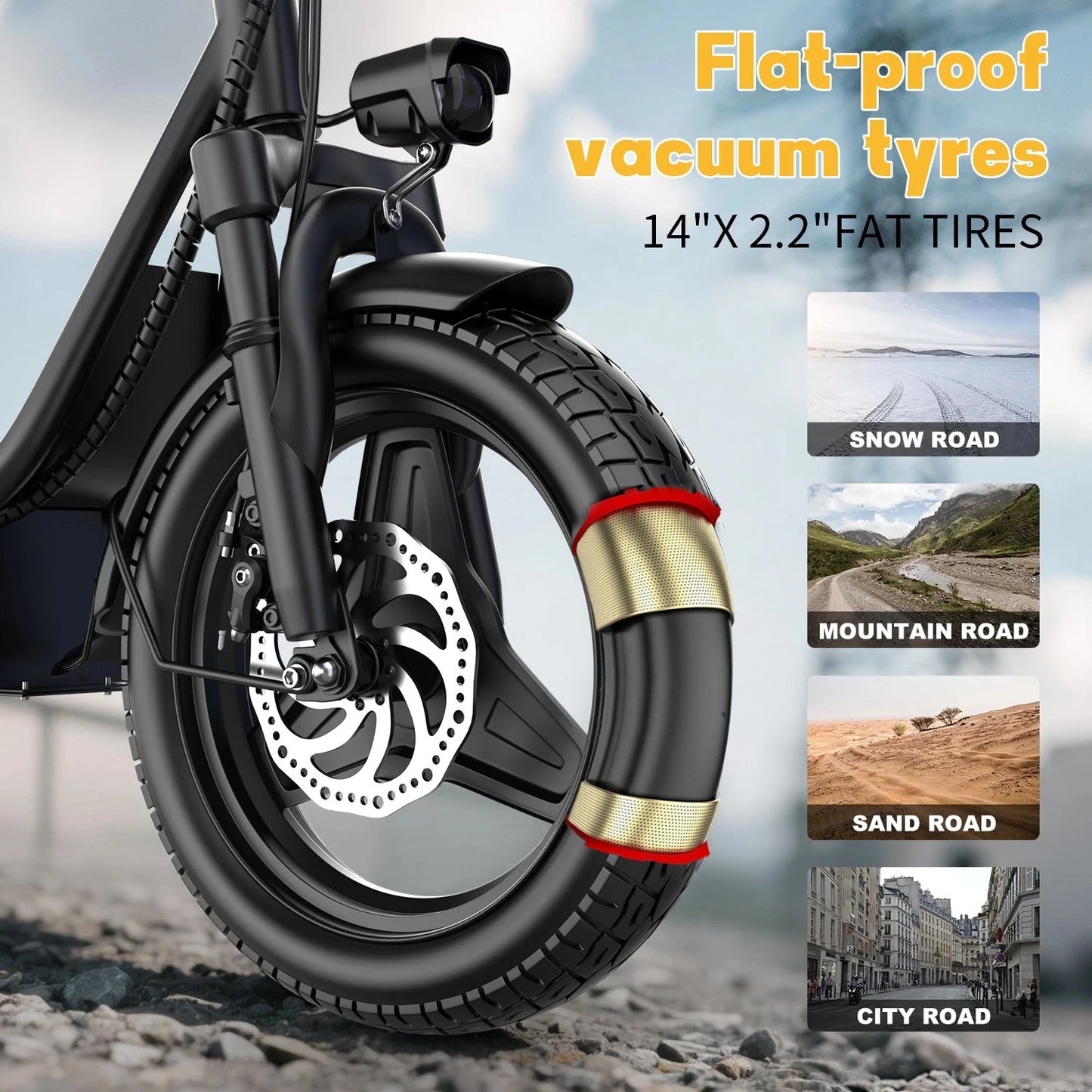 UPlee GQ8 Folding EBike For Adults With 250W Peak Motor