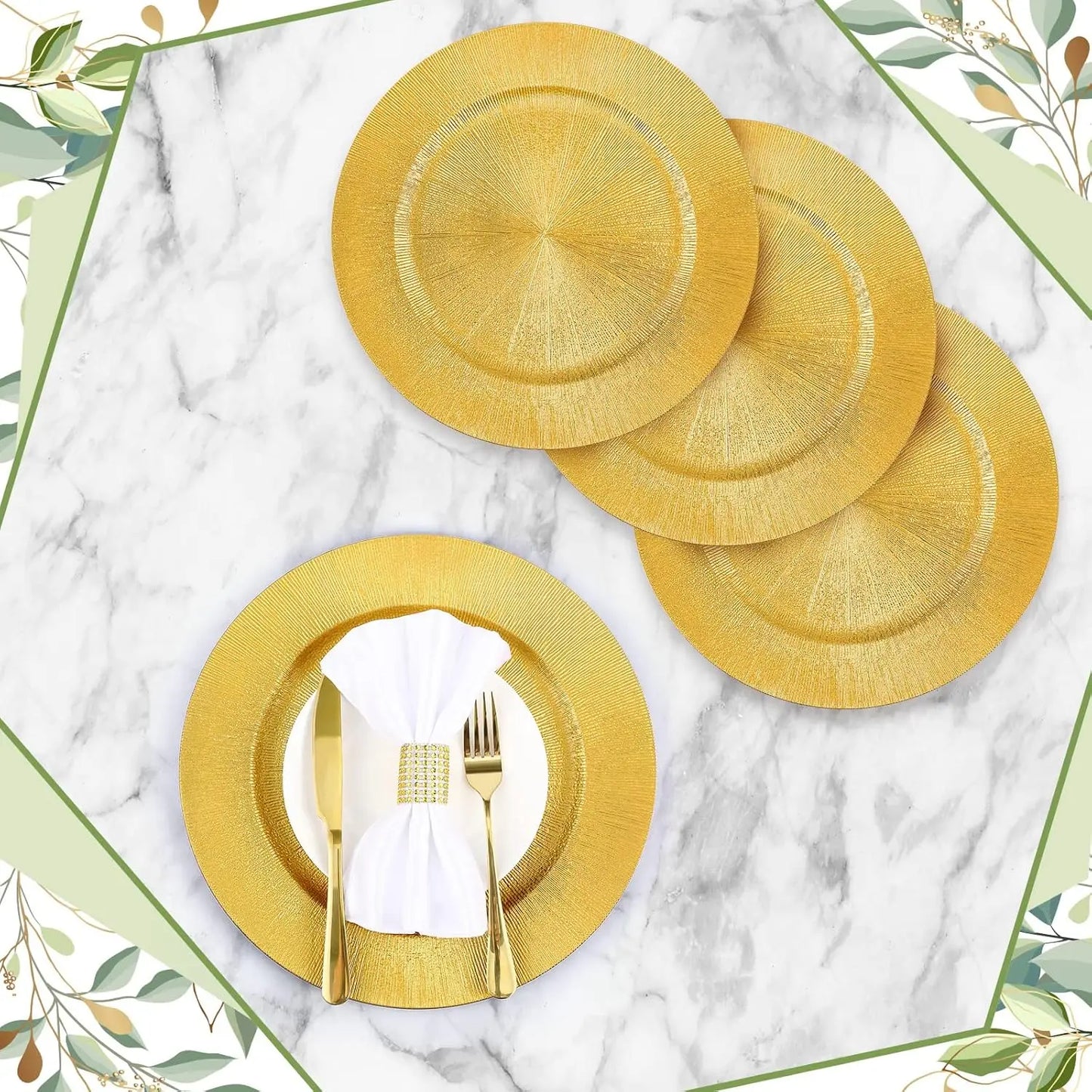 Charger Plates Set 100 Pieces for Weddings and Events